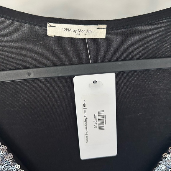 Silver Sequin V-Neck Dress - Picture 4 of 5